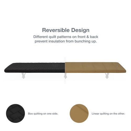 Helinox Cot Warmer Insulation Layer Camping Cots, Regular, Black/Coyote Tan