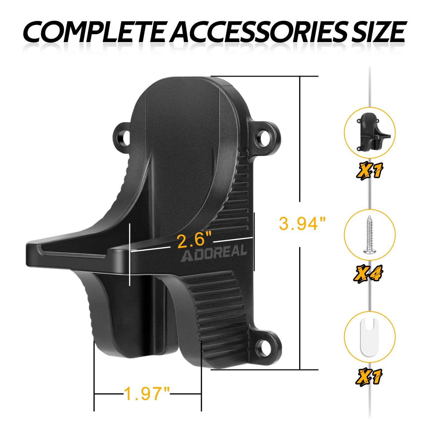 Adoreal Magnetic Gun Mount, Hole Free Gun Holster for Vehicle Home or Office, Side Magazine Magnetic Suction Concealed Gun Magnet for Pistol in Wall, Desk