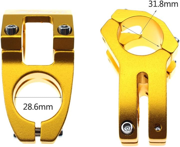 31.8 Stem 45mm Bike Stem Wake Mountain Bike Stem Short Handlebar Stem for Most Bicycle, Road Bike, MTB, BMX, Fixie Gear, Cycling (Aluminum Alloy, Black Blue Gold Red)