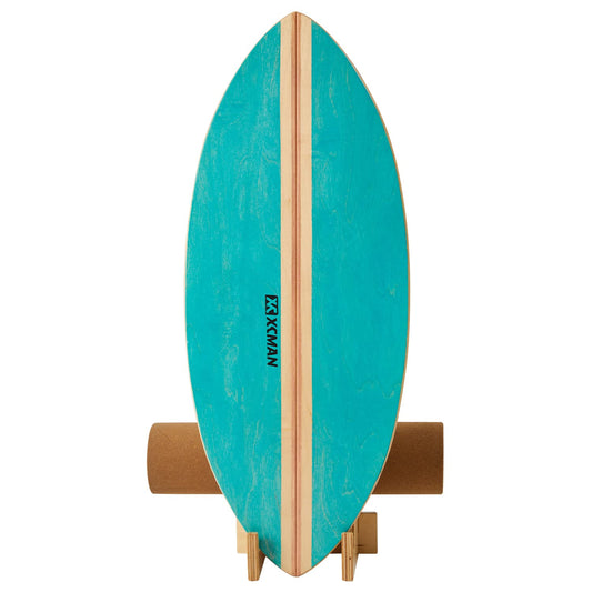 XCMAN Surf Balance Board Trainer with Roller Wooden Exercise Balancing Stability Trainer - Non Slip Surface for Adults Kids|Balance Board Surfing,Skateboarding,Hockey,Yoga