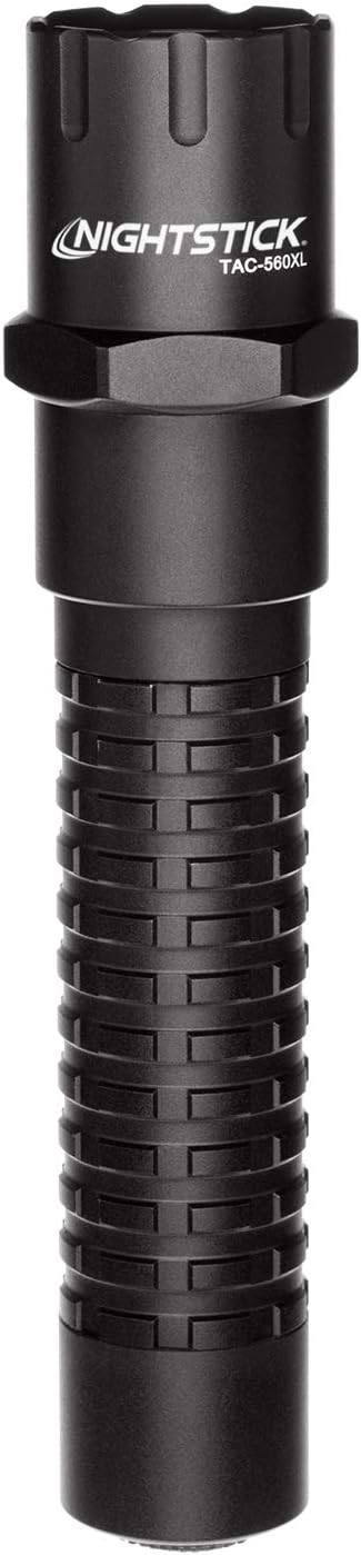 TAC-560XL Rechargeable Tactical Flashlight - 6.25-Inch, 560 Lumens, Black