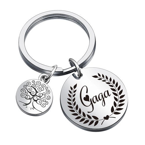 DZOSW Gaga Gift For Grandma Gifts Best Gaga Ever Keychain Grandma Birthday Keychain Granny Jewelry Gigi Gifts Nana Gift Grandmother Jewelry