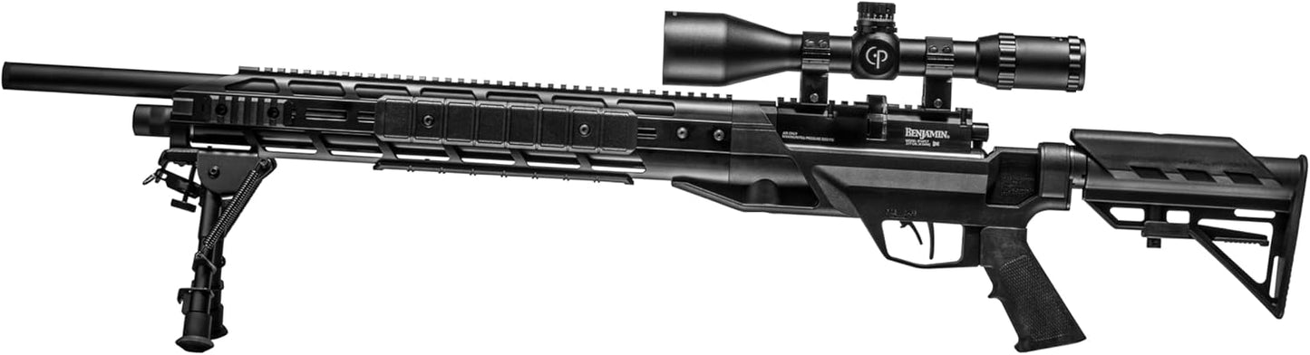 Benjamin Armada BTAP25SX .25- Caliber Pellet PCP Hunting/ Target Air Rifle And Scope, Black