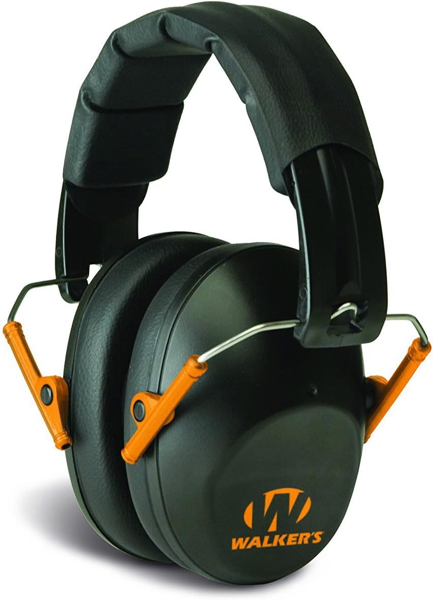 Walker's Unisex Adult's Lightweight Foldable Hearing Protection 22 dB Noise Reduction Pro Low-Profile Earmuffs