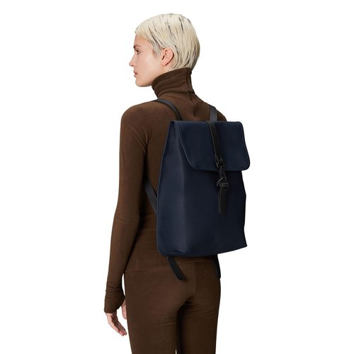 RAINS Rucksack for Men and Women - Waterproof Backpack for Commutes on Bike or Foot (Navy)
