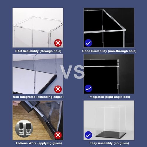 HEMYLU Football Display Case with Riser Stand, Acrylic Box for Full Size Football, Handball, Dodgeball, Volleyball Storage, Displaying and Showcase