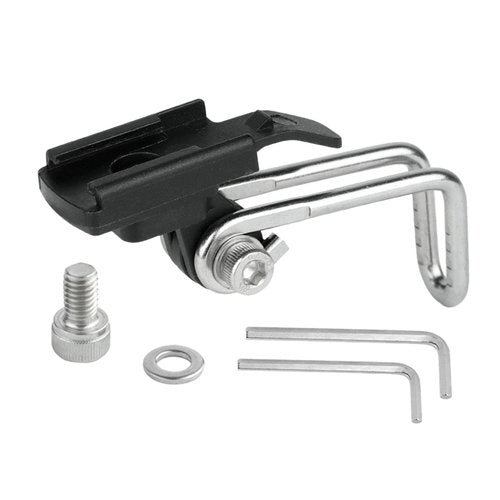 Center Fork Bicycle Headlight Bracket Clamp LED Lamps Stand Accessories Handlebar Bike Flashlight Holder for Road Bikes Riding Outdoor, B03B04
