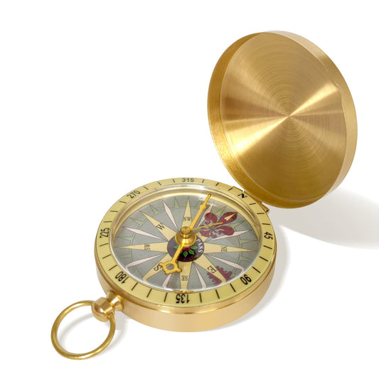 Posinly Vintage Compass for Kids - Pocket-Sized Camping Survival Navigation Tool for Hiking, Hunting, Outdoor Adventures Tool with Accuracy