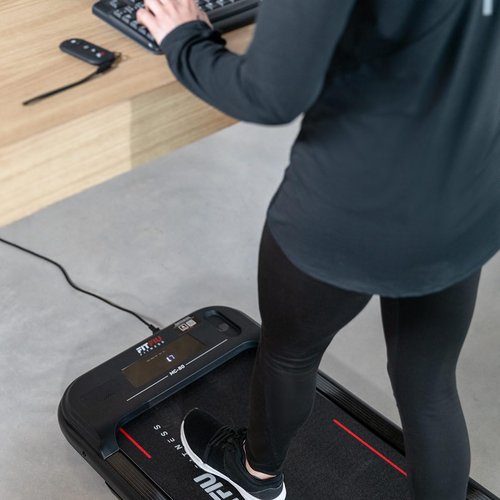 Walking Pad Treadmill FITFIU Fitness MC-80 5 MPH Under Desk, 16,5"x40" Surface, Bluetooth Speaker + Remote Control, Max Weight 320 lbs, for Walking & Jogging