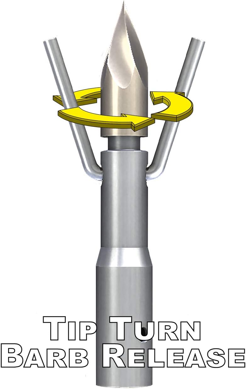 AMS Bowfishing Fiberglass Arrow-White w/Chaos FX Point & AMS EverGlide Safety Slide