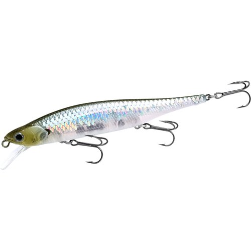 LUCKY CRAFT Lightning Pointer 110SP Fishing Lures, 4-1/2” Suspending Jerkbait Bass Lure, 6ft Depth Hard Bait, Freshwater Trout Lures, Premium Fishing Gear, 272 MS Ghost Minnow