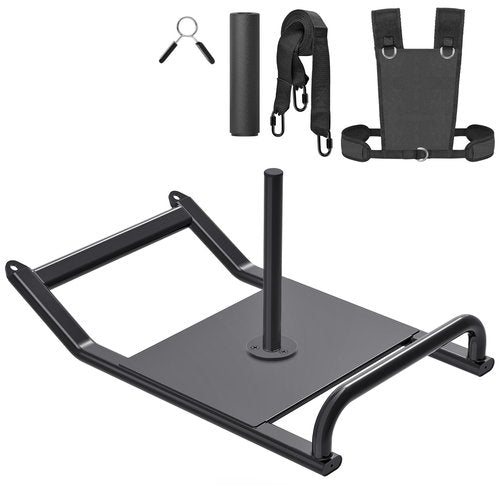 Dolibest Portable Weight Sled with Handle, Workout Sled for Fitness Strength Training and Speed Improvement, Innovative Design for Easy Obstacle Clearance, Suitable for 1-2" Weight Plates