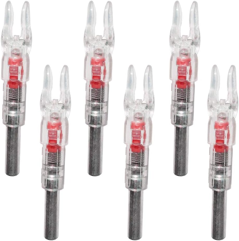 S Lighted Nocks for Arrows with .244 Light up Knocks Turn on Automatically When Shoot 6-Pack