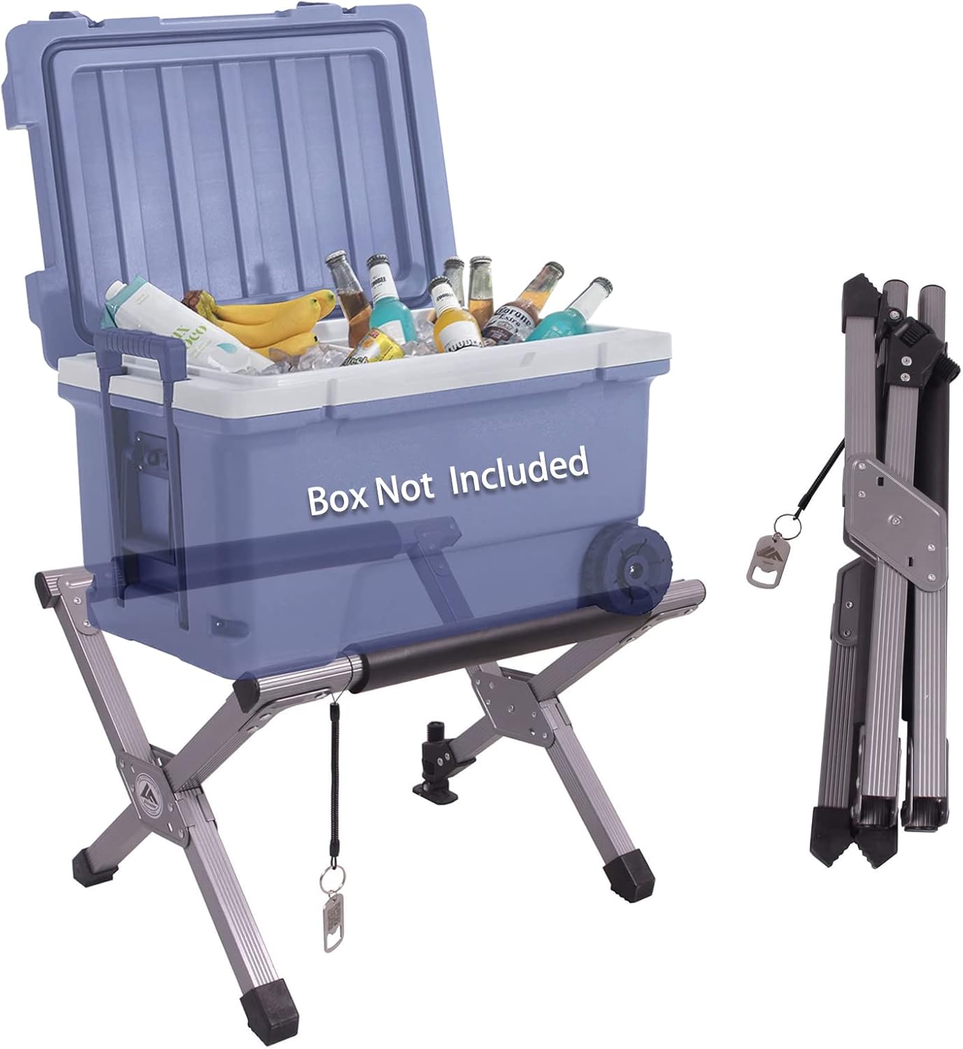 Ablazer Folding Cooler Stand with Carry Bag, Anti-Slip for Camping Hiking BBQ Cooking Picnic Outdoor, Light Weight Foldable Fridge Ice Box Holder