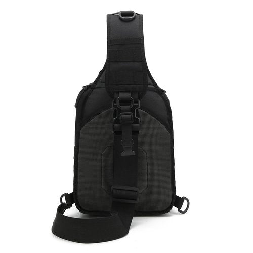 Tactical Sling Bag for men,Shoulder Backpack Molle Assault Range Bags Chest Pack Day Pack Diaper Bag (Black)
