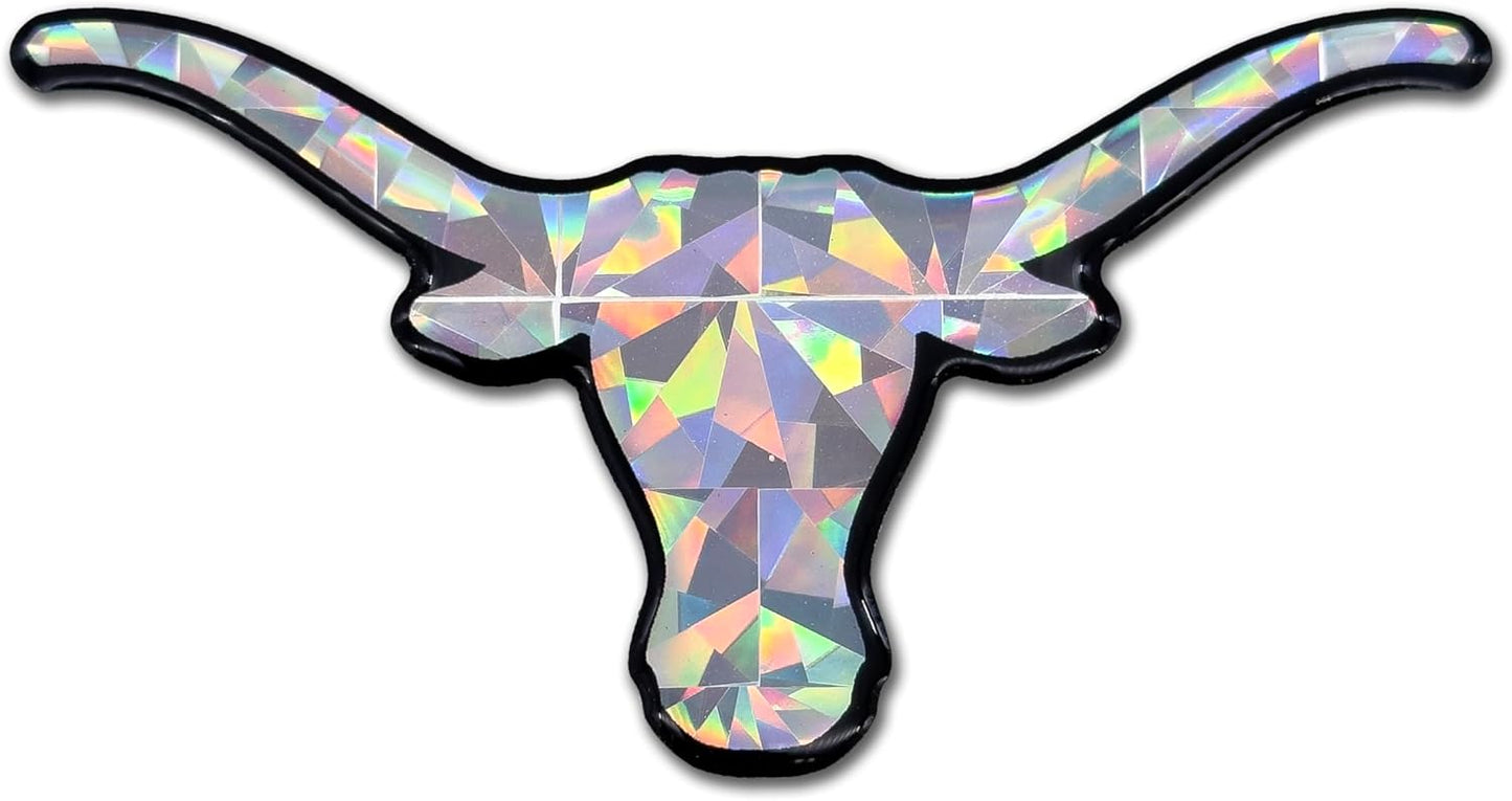 Elektroplate Officially Licensed Texas Longhorn UT Orange Reflective Decal | Premium 3D Doming All Weather Sticker for Car, Water Bottle, Laptop, Tablet, Window, Cooler, Phone | Made in The USA