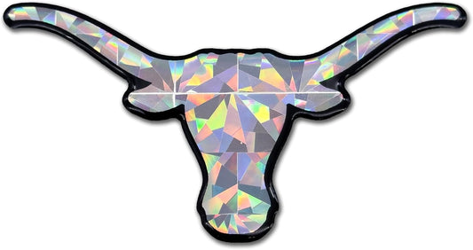 Elektroplate Officially Licensed Texas Longhorn UT Orange Reflective Decal | Premium 3D Doming All Weather Sticker for Car, Water Bottle, Laptop, Tablet, Window, Cooler, Phone | Made in The USA