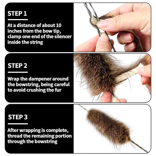 THREE ARCHERS 1pairs Bowstring Silencer Archery String Vibration Dampener Shock Absorption for Recurve Bow & Longbow