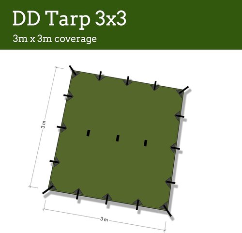 DD Hammocks - DD Tarp 3x3 - Olive Green: 10ft x 10ft