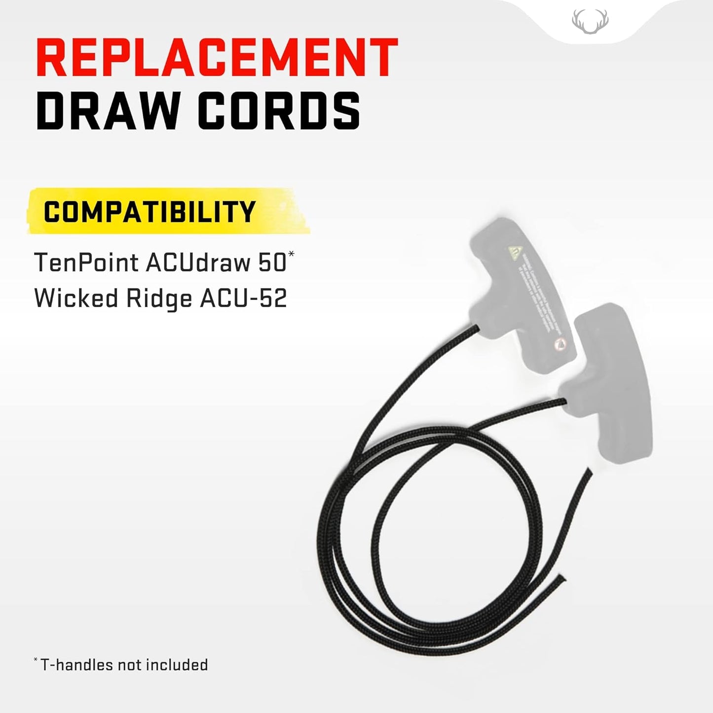 TenPoint Replacement Draw Cords - Compatible with ACUdraw 50 & Wicked Ridge ACU-52 Cocking Mechanisms - T-Handles Not Included