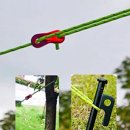 Cyauatt 10 Pcs Heavy Duty Tent Stakes and Camping Hammer Set,10in Metal Tent Stake for Lawn,Ground and Beach,Camping Tent Kit with Tent Stakes,Hammer, Reflective Rope,Tent Clamps and Storage Bag