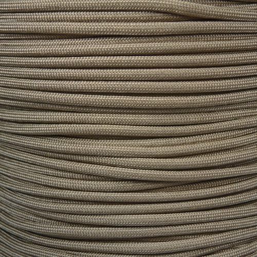 Mil Spec Paracord MIL-C-5040H Type III Titanium Series Made with Genuine Authentic 7 Strand 550 LB True 550 Military Specification Strength Nylon Kermantle Tactical Parachute Cord