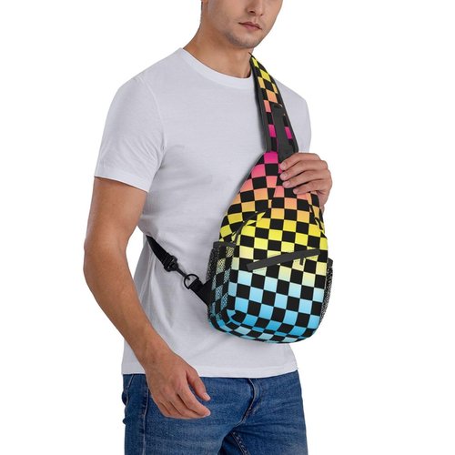 Rmqsyhfz Rainbow LGBT Pride Sling Bag LGBT Crossbody Sling Backpack Multipurpose LGBT Chest Bag for Women Cycling