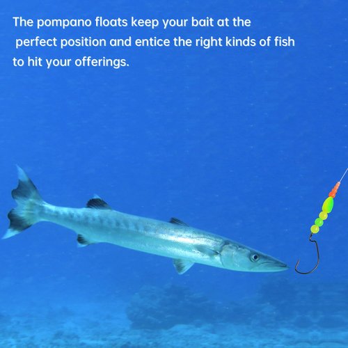 MAFIMOEA 80/60/45 PCS Bullet Fishing Foam Floats Snell Float Surf Pompano Rigs Float for Spinner Rig Making Fly Fishing Strike Indicators for Trout Catfish Walleye (Yeloow-red, M/60PCS)