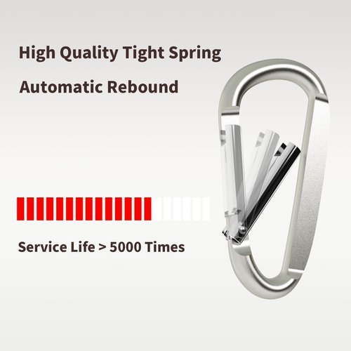 Linsaner Carabiner Clips, Carabiner for Keys, Pets Leash Harness, Camping, Keychain Accessories, Small Durable (A1-Silvery)