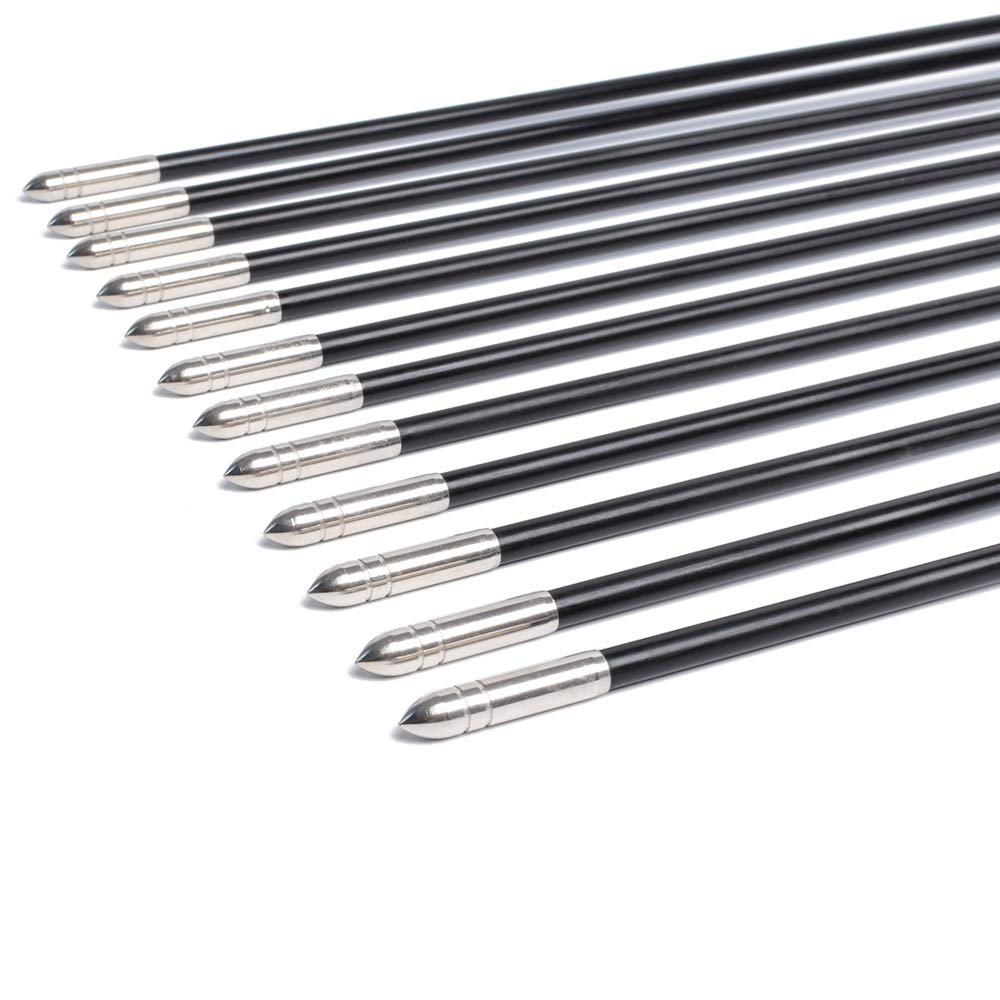 Fiberglass Arrows Archery 24 Inch Target Shooting Practice Safetyglass with Red Spots Vanes for Recurve Bows Suitable for Youth Children Woman Beginner 6 PCS