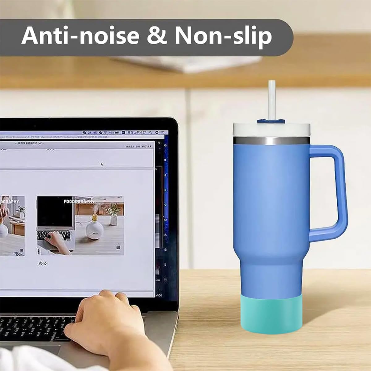 6 PCS Protective Silicone Bottle Boot Silicone Water Bottle Protective Boot Bottom Boot Sleeve Cover Bottle Bumper Silicone Sleeve Silicone Bottom for Hydroflask Boot 12-24oz Avoid Scratches & Noise