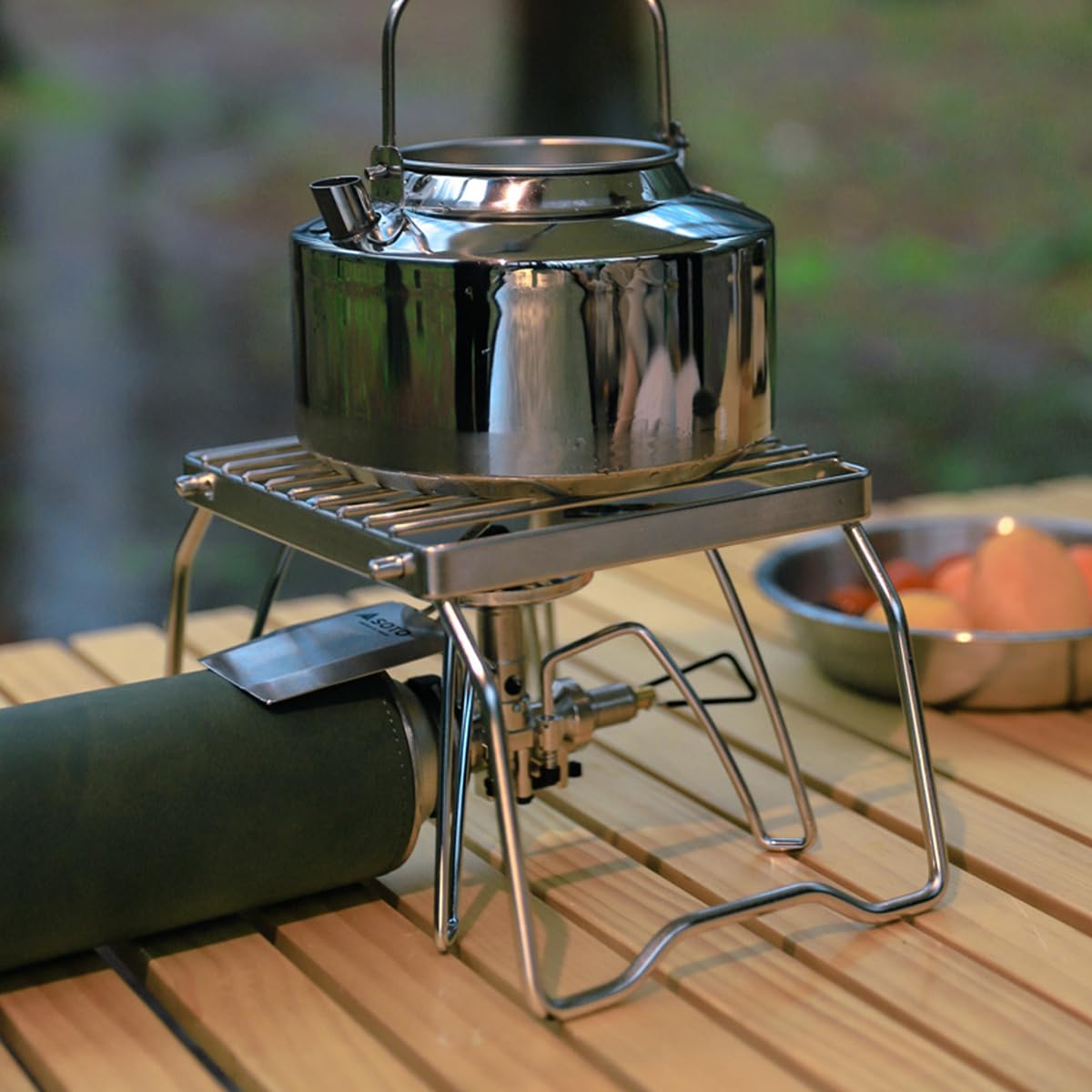 NUZAMAS Camping Grill Rack Stainless Steel Foldable Grill Stove Stand Ultralight Campfire Stand Portable Grill Grid for Camping Hiking BBQ Fishing