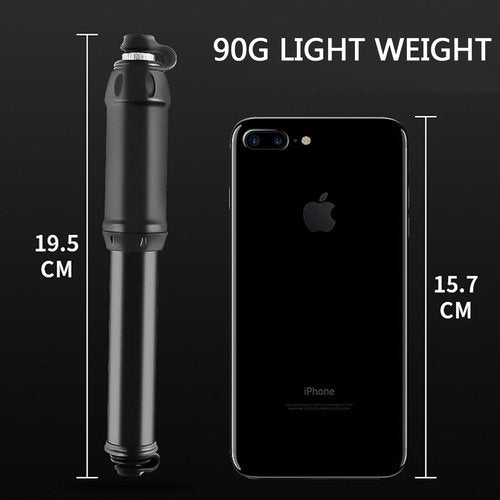 Bike Tire Pump Bike Mini Pump for Road, Mountain and BMX Bikes, High Pressure 100 PSI, Includes Mount Kit