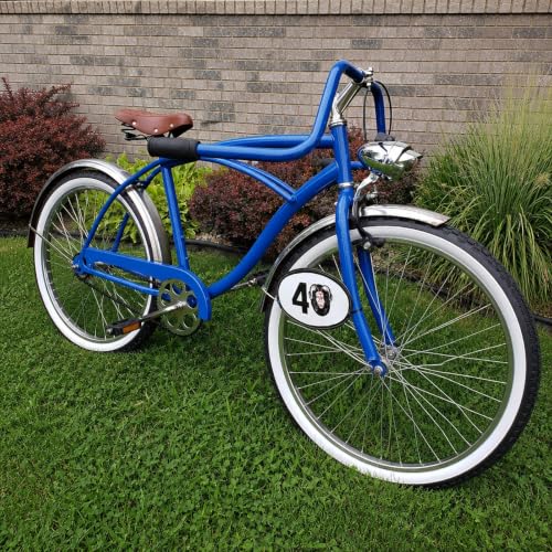 Vintage LED Bike Front Light Sliver - Super Bright Bicycle Headlight with Mount