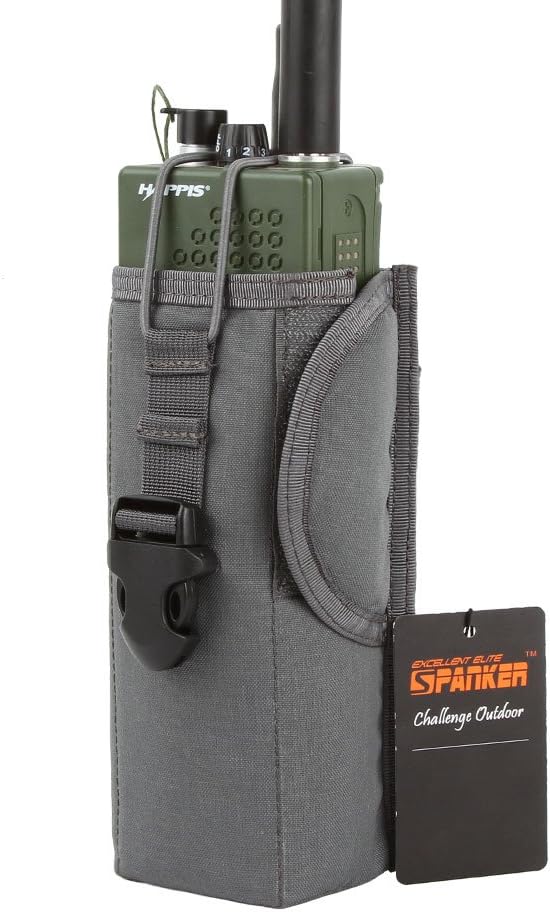 EXCELLENT ELITE SPANKER Tactical Universal Radio Holster Pouch Holder Case Bag Molle Adjustable Military Walkie Talkie Holder