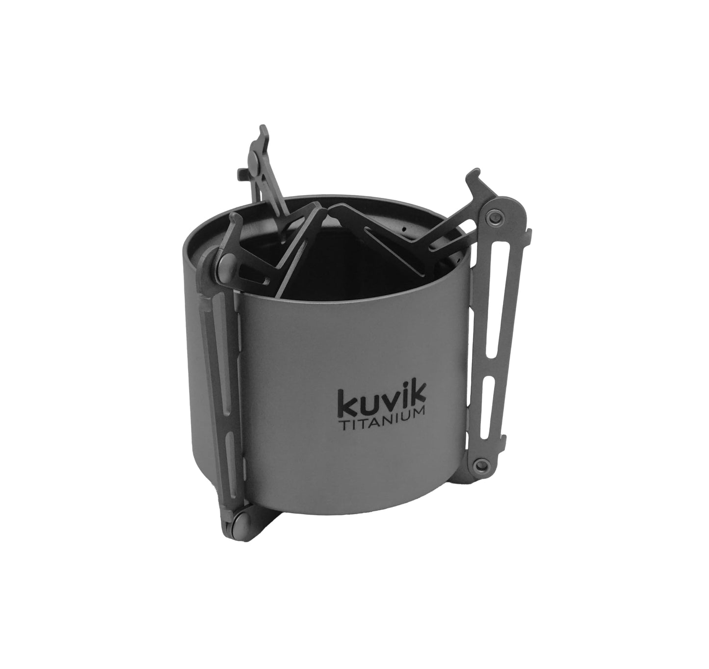 Kuvik Titanium Siphon Alcohol Stove with Folding Legs - Ultralight and Compact Stove for Backpacking, Camping, and Survival