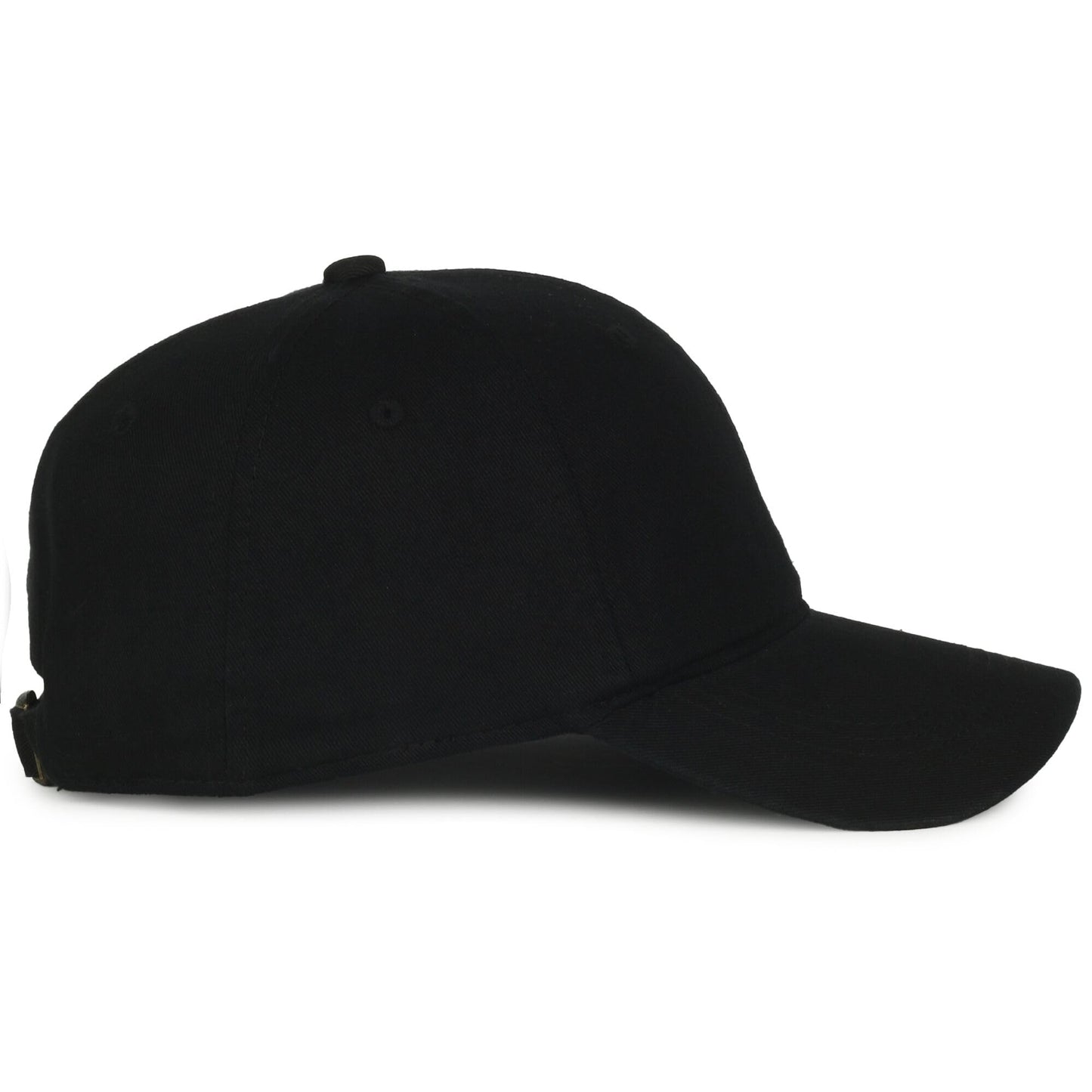 Outdoor Cap Blank Baseball Cap – Garment Washed Cotton Dad Hat, Low Profile Unstructured, Adjustable Tuck Strap, Black, One Size