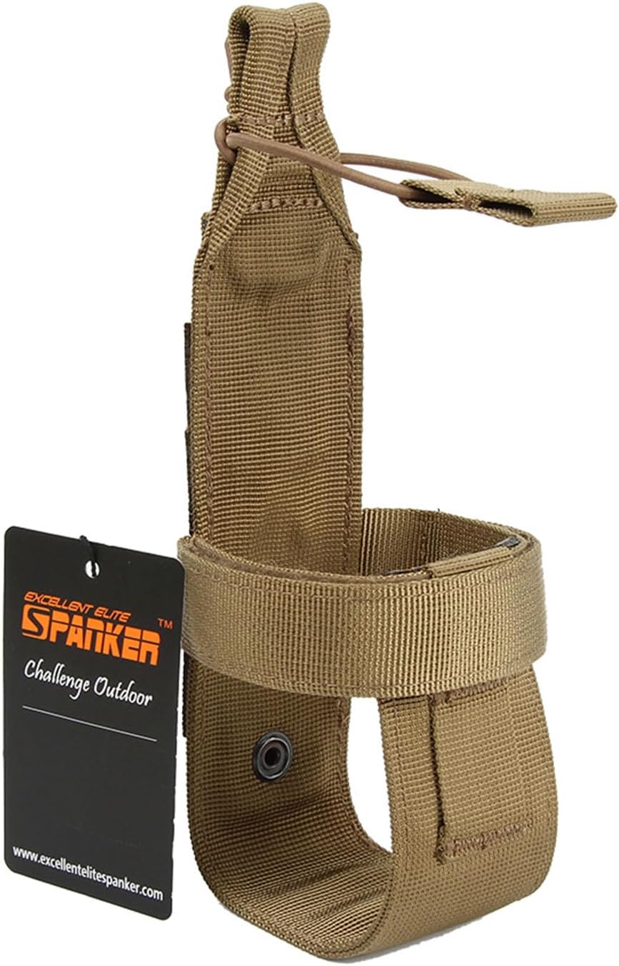 EXCELLENT ELITE SPANKER Tactical Military Portable Belt Bottle Holder Pouch Molle Adjust EDC Water Bottle Carrier for Hunting Walking Running Traveling