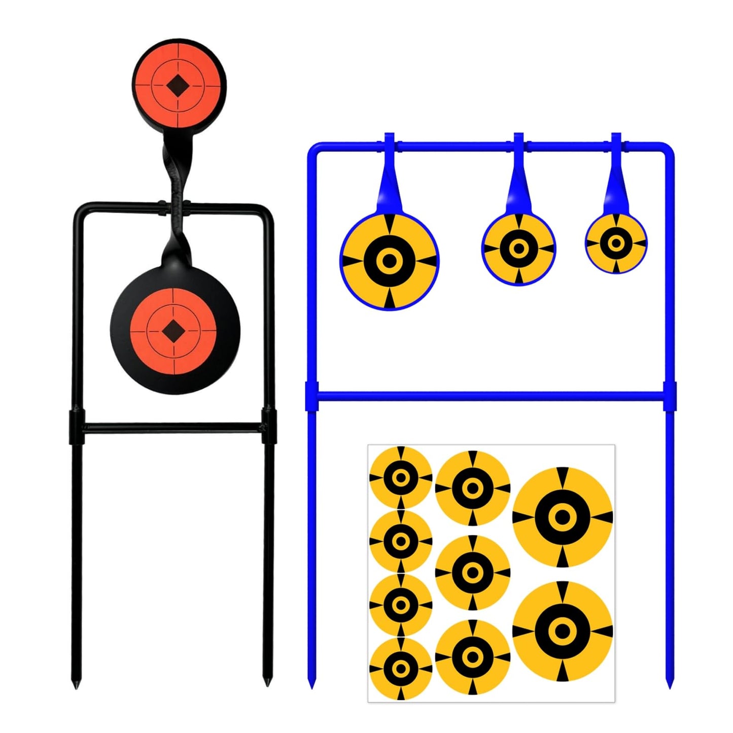 Atflbox 2X High Caliber Spinner Auto Reset Steel Target for Centerfire Handguns Up to .44 Magnum Outdoor Target Shooting