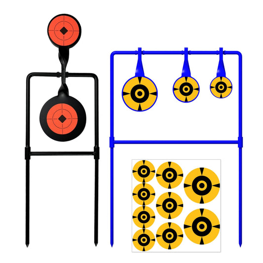 Atflbox 2X High Caliber Spinner Auto Reset Steel Target for Centerfire Handguns Up to .44 Magnum Outdoor Target Shooting
