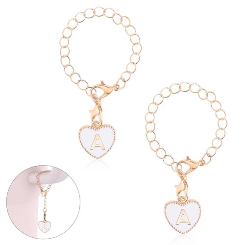 PEUTIER Letter Accessories for Stanley Cup, Heart Alphabet Pendant Personalized Name ID Initial Letter Decorations Handle for Stanley Accessories (Letter A)