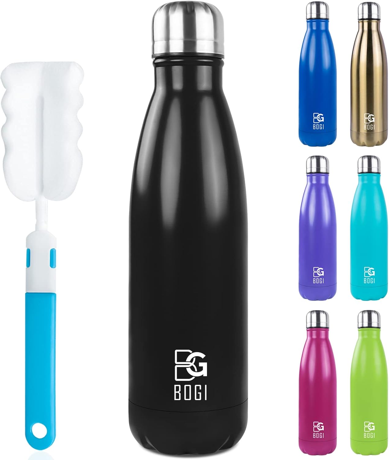 17oz Insulated Stainless Steel Water Bottle | Leak-Proof | Hot Pink for Outdoor Sports