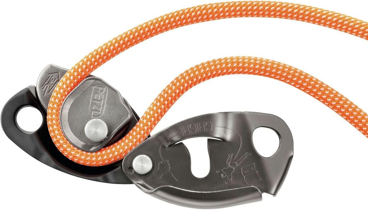PETZL GRIGRI Belay Device - Premium Gray Climbing Gear for Safe Rock Climbing
