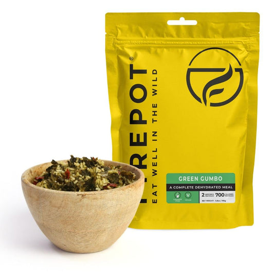 FIREPOT Green Gumbo - Healthy Plant Based Dehydrated Camping & Backpacking Meals (2 Servings)