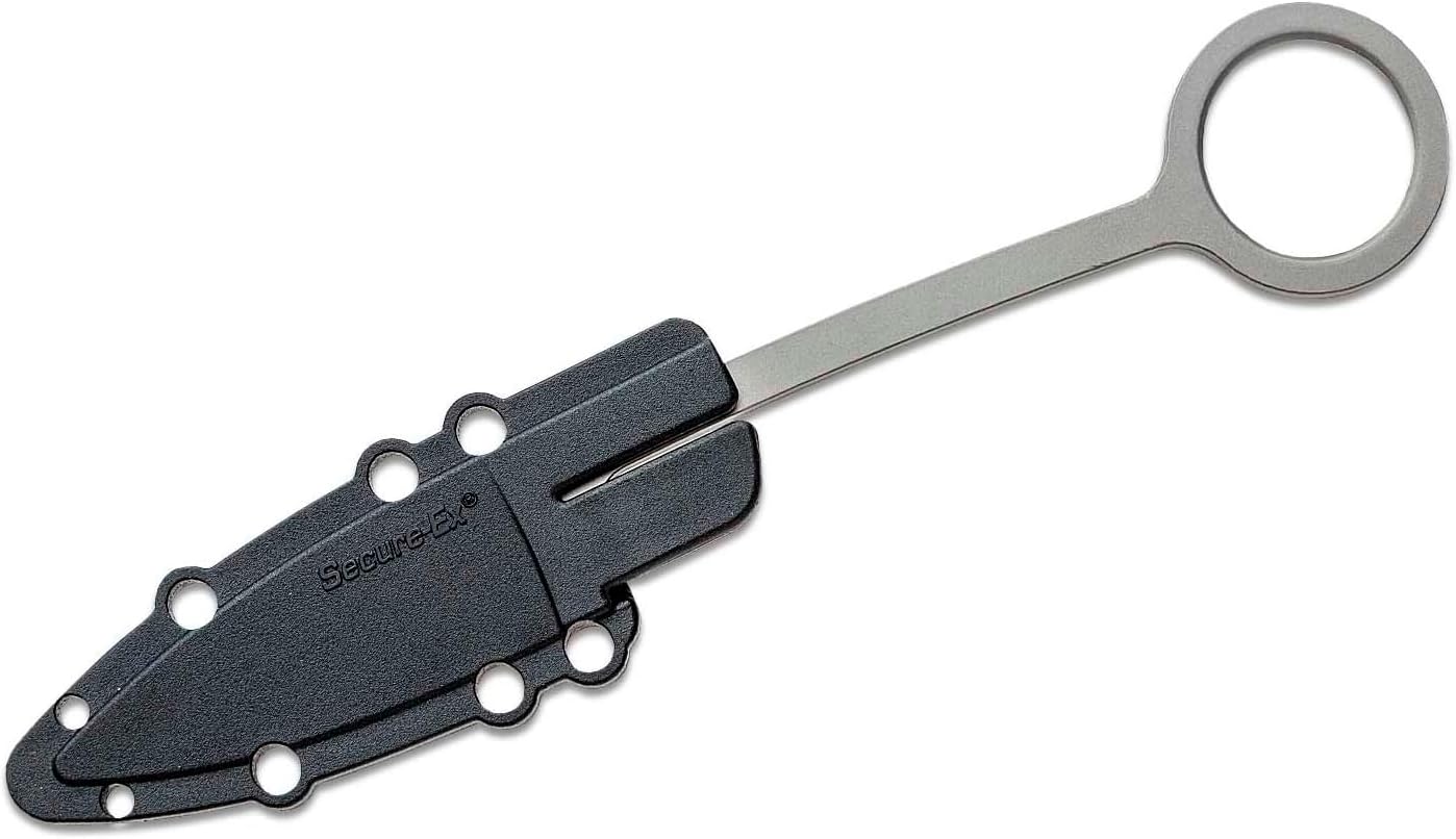 Cold Steel Bird & Trout 2.25" Compact Lightweight Durable Japanese AUS8A Stainless Steel Fixed Blade Drop Point Outdoor Hunting Tactical One-Piece Neck Knife w/Resistant Secure-Ex Sheath