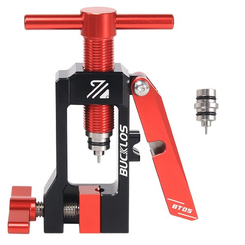BUCKLOS Bike Brake Hydraulic Disc Brake Hose Fitting Insert Tool, 2 in 1 Needle Driver Insertion Tool with Mineral Hose Cutting Tools BT05 for MTB Road Bike Compatible with BH90/BH59/Avid/MAGURA/Banjo