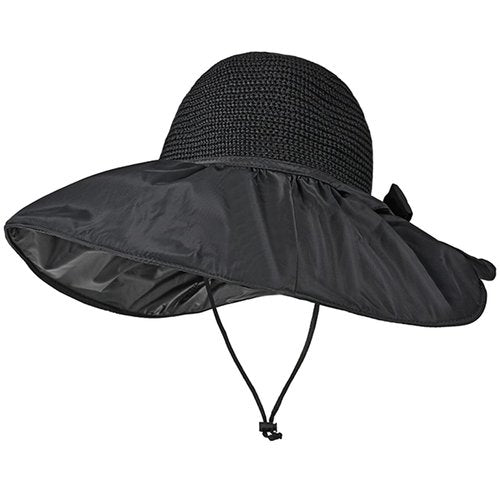 KXF Women Summer Beach Sun Hat Super UV Protection Beach Sunhat with Black Rubber Coating for Ladies