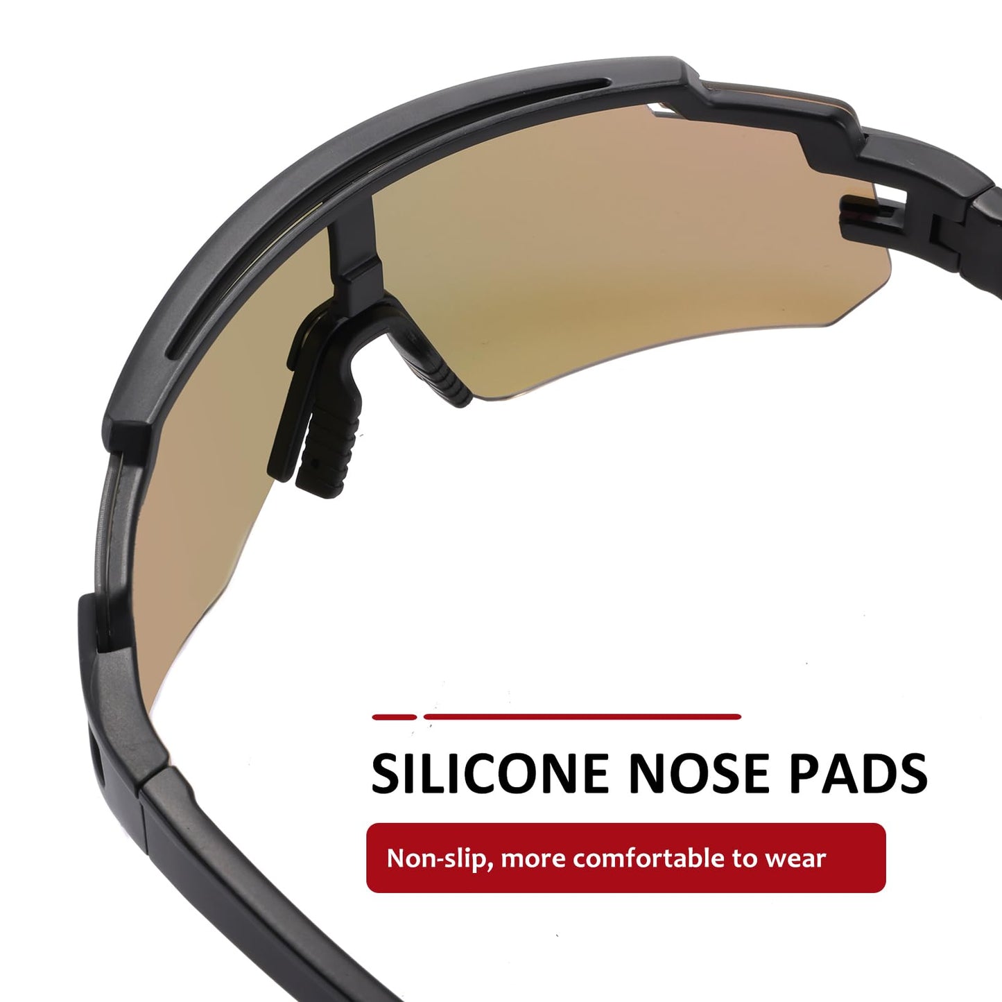 HIYAPATY Youth Baseball Sunglasses 8-12 Sports Sunglasses Lightweight TR90 Frame UV400 Suitable for Cycling Running Skateboarding Parkour