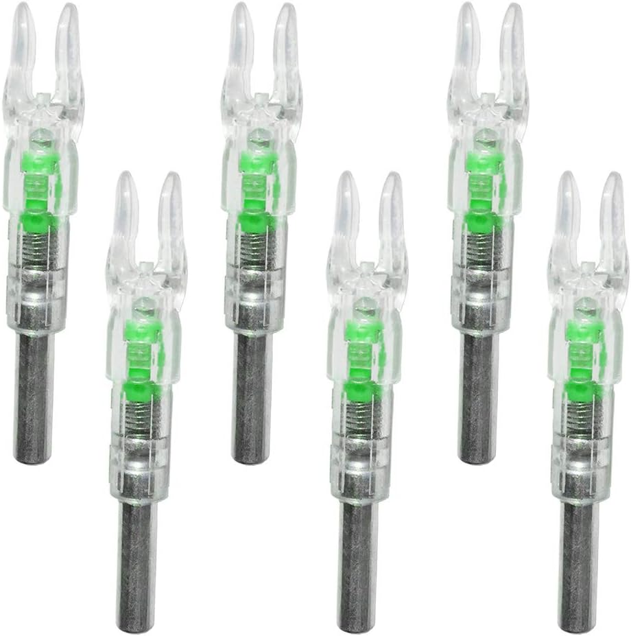 S Lighted Nocks for Arrows with .244 Light up Knocks Turn on Automatically When Shoot 6-Pack