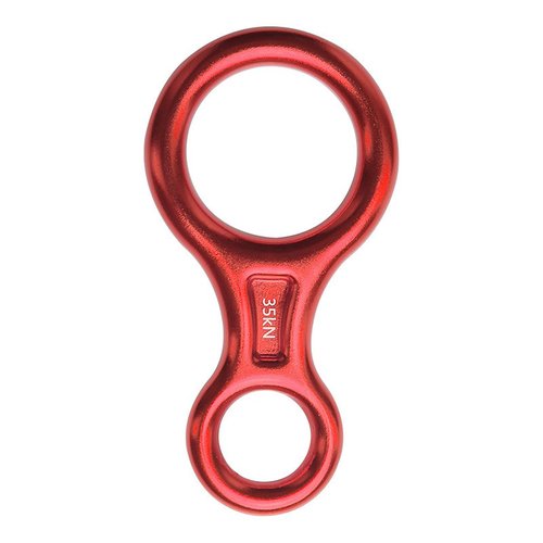 METOOLS Heavy-Duty Climbing Gear, 35KN Aluminum Figure 8 Descenders - High Altitude Protection & Anti-Fall Brake Ideal for Rock Climbing Rappelling and Rescue Red